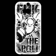 Coque HTC One M8s Tête de Mort Police