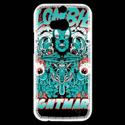 Coque HTC One M8s Tête de Mort Zombie 25