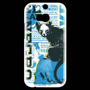 Coque HTC One M8s Tête de Mort Chat noir