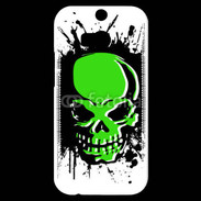 Coque HTC One M8s Tête de mort en vert et noir