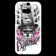 Coque HTC One M8s Tête de Mort Difficult