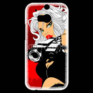 Coque HTC One M8s Femme blonde tueuse 50