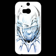 Coque HTC One M8s Monstre en dessin bleu