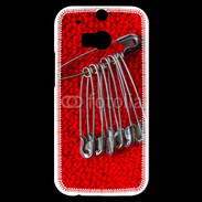 Coque HTC One M8s Épingles à nourrice couture 