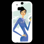 Coque HTC One M8s Hôtesse de l'air 8
