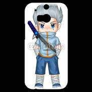 Coque HTC One M8s Chibi style illustration of a superhero 2