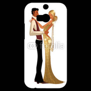 Coque HTC One M8s Couple glamour dessin
