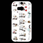 Coque HTC One M8s Bande dessinée de mariés