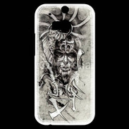 Coque HTC One M8s Visage de guerrier en dessin 52