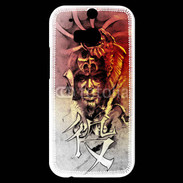 Coque HTC One M8s Visage de guerrier en dessin 60
