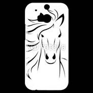 Coque HTC One M8s Vector image of an horse on white