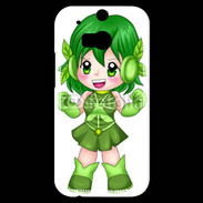 Coque HTC One M8s Chibi style illustration of a super-heroine 26