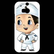 Coque HTC One M8s Cute cartoon illustration of a sailor