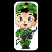 Coque HTC One M8s Cute cartoon illustration of a soldier