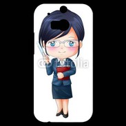 Coque HTC One M8s Cute cartoon illustration of a teacher