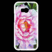 Coque HTC One M8s Fleur en peinture
