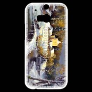 Coque HTC One M8s Peinture village rural