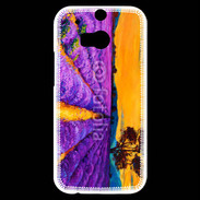 Coque HTC One M8s Peinture de champs de lavande 