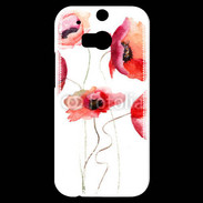 Coque HTC One M8s Peinture de Coquelicots