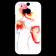 Coque HTC One M8s Peinture de Coquelicots 25