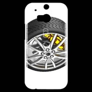 Coque HTC One M8s Pneu complet étrier jaune