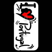 Coque HTC One M8s I love Portugal