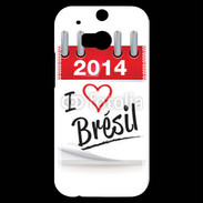 Coque HTC One M8s I love Bresil 2014