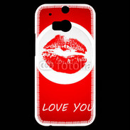 Coque HTC One M8s I love you 350