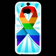 Coque HTC One M8s Rainbow Pride Ribbon