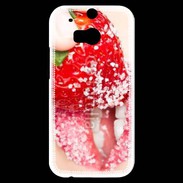 Coque HTC One M8s Fraise et bouche