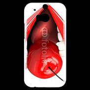 Coque HTC One M8s Cerise et bouche 2