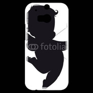 Coque HTC One M8s Silhouette Cupidon