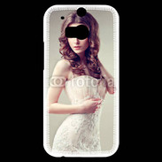 Coque HTC One M8s Jolie femme style poupée porcelaine