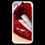 Coque HTC One M8s Bouche fatale rouge