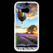 Coque HTC One M8s Montgolfière et lavande 