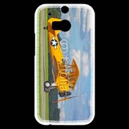 Coque HTC One M8s Avio Biplan jaune