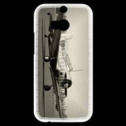 Coque HTC One M8s Avion T6 noir et blanc