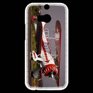 Coque HTC One M8s Biplan blanc et rouge