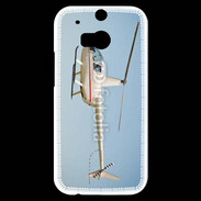 Coque HTC One M8s Hélicoptère R44 blanc