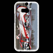 Coque HTC One M8s Biplan rouge et blanc 10