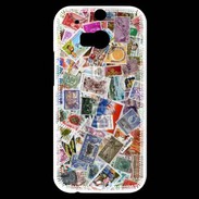 Coque HTC One M8s Patchwork de timbres