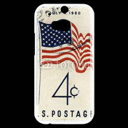 Coque HTC One M8s Timbre vintage USA