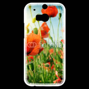 Coque HTC One M8s Champs de coquelicots