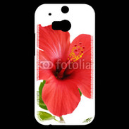 Coque HTC One M8s Hibiscus rouge