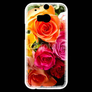 Coque HTC One M8s Bouquet de roses multicouleurs