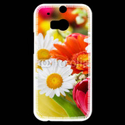 Coque HTC One M8s Fleurs des champs multicouleurs