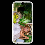 Coque HTC One M8s Petite fille avec panier de pommes