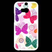 Coque HTC One M8s Fond papillon fashion 75