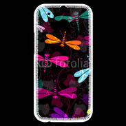Coque HTC One M8s Fond Libellules fashion