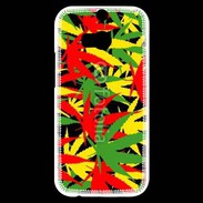 Coque HTC One M8s Fond de cannabis coloré